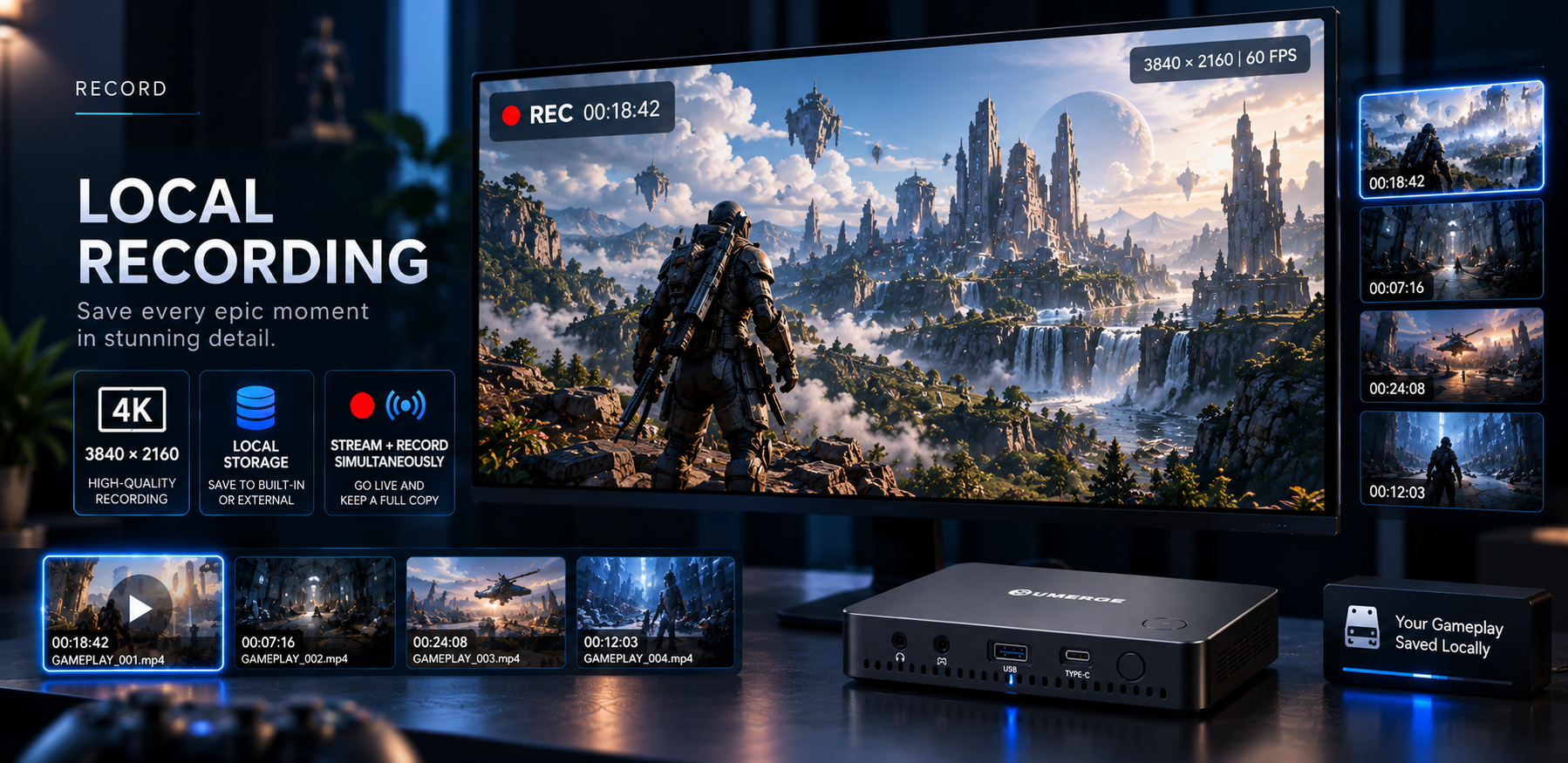 4K High-Quality Recording