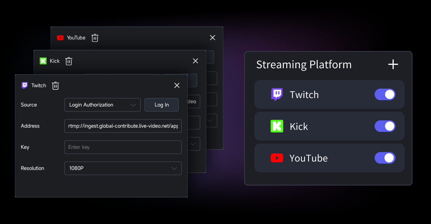 Multi-Destination RTMP Streaming